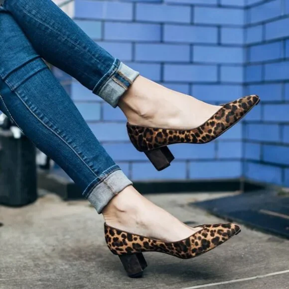 New Sarah Flint Perfect Emma Chocolate Leopard Haircalf Pointed Toe 50mm Pumps 8 - Picture 2 of 15